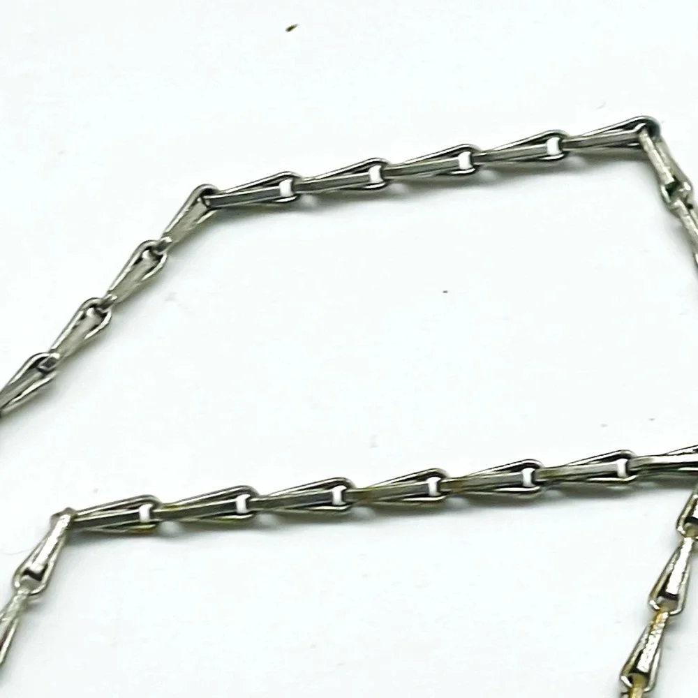 Signed Whiting and Davis Necklace Silver Tone Snake Chain Vintage Classic